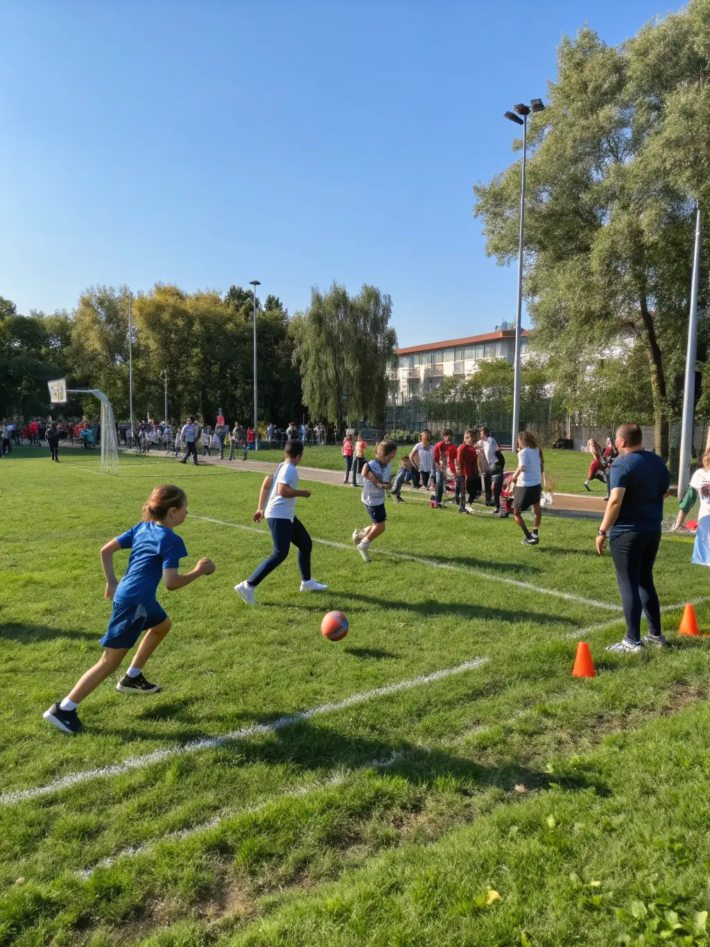 A heartwarming image of community members participating in a local sports event organized by CLUB SPORTIF ARGENTAIS, highlighting the sense of belonging and unity.